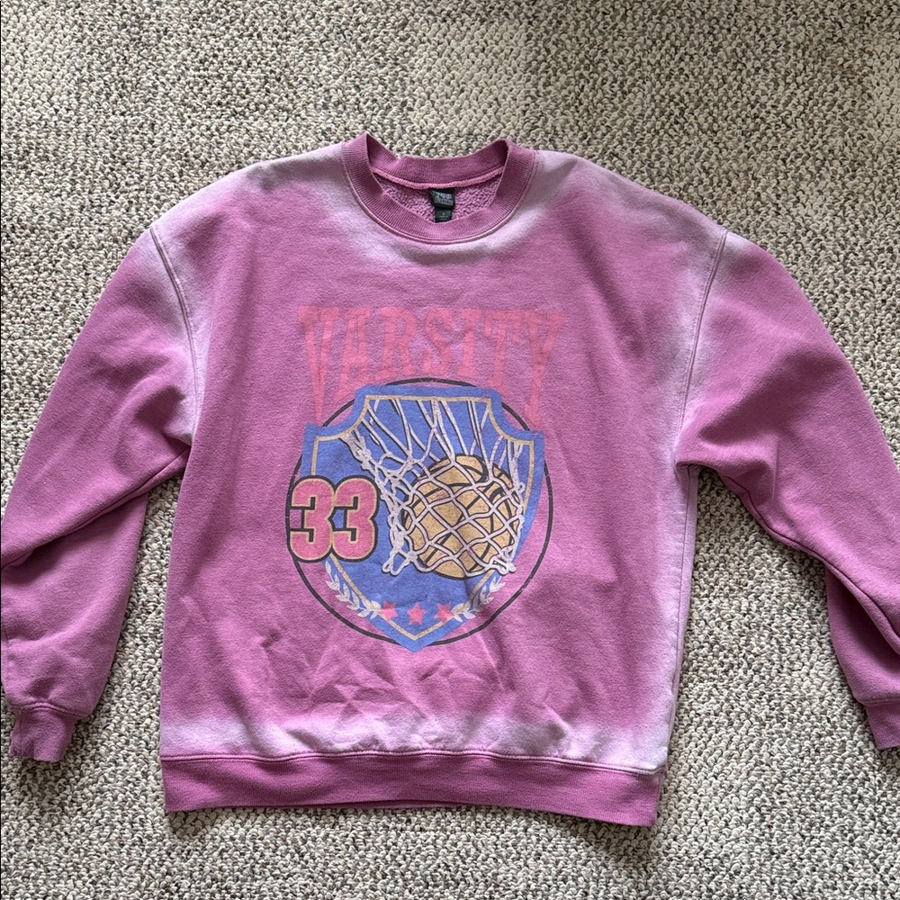Wild Fable Knit Basketball Sweatshirt in Pink